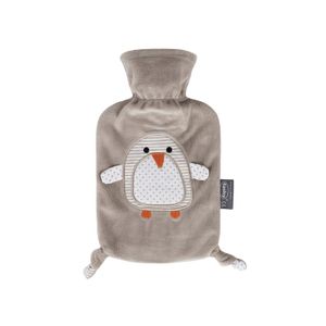 Kruik met  pluche hoes pinguin opdruk 0,8 liter   -