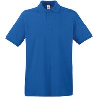 Grote maat blauw poloshirt premium van katoen voor heren 3XL - thumbnail