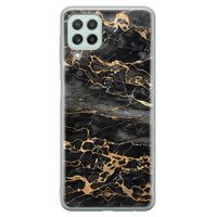 Samsung Galaxy A22 4G siliconen hoesje - Marmer grijs brons