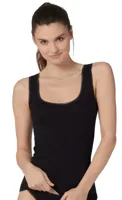 2-pack dames hemden GO brede band - Biologisch katoenen dames onderhemd - Ronde hals
