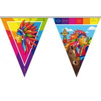 Indianen verjaardag thema vlaggenlijn 10 meter - thumbnail