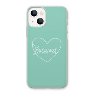Forever heart pastel: iPhone 13 Transparant Hoesje