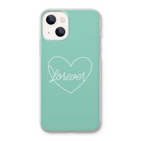 Forever heart pastel: iPhone 13 Transparant Hoesje
