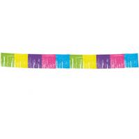 Franje slinger - gekleurd - 10 meter - plastic - feestslingers - slingers - versiering Franje slinger - gekleurd - 10 meter - plastic - feestslingers - slingers - versiering