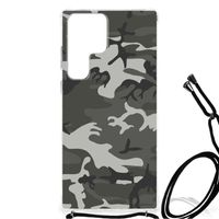 Samsung Galaxy S23 Ultra Doorzichtige Silicone Hoesje Army Light - thumbnail