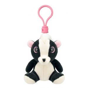 Pluche knuffel stinkdier sleutelhanger 9 cm