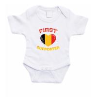 First Belgie supporter - rompertje - wit - baby
