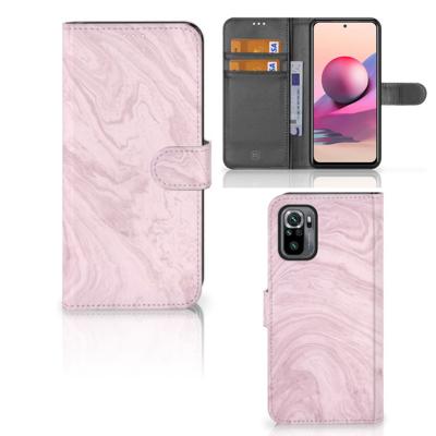 Xiaomi Redmi Note 10S | 10 4G | Poco M5s | Bookcase | Marble Pink - Origineel Cadeau Vriendin