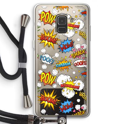 Pow Smack: Samsung Galaxy A8 (2018) Transparant Hoesje met koord