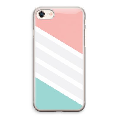 Strepen pastel: iPhone 8 Transparant Hoesje