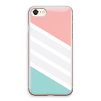 Strepen pastel: iPhone 8 Transparant Hoesje