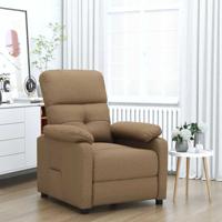 Fauteuil verstelbaar stof bruin - thumbnail
