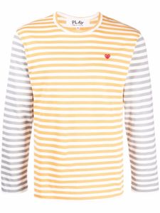 Comme Des Garçons Play t-shirt à détails rayés - Orange