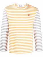 Comme Des Garçons Play t-shirt à détails rayés - Orange