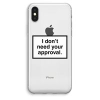 Don't need approval: iPhone XS Max Transparant Hoesje