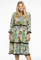 Yoek Jurk met kant FLOWERY | Zwart | Maat 38/40 Yoek Jurk met kant FLOWERY | Zwart | Maat 38/40