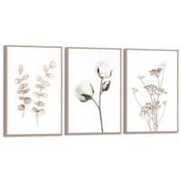 Reinders - Soft Branches - Schilderijen set 3x 30x20cm Hout