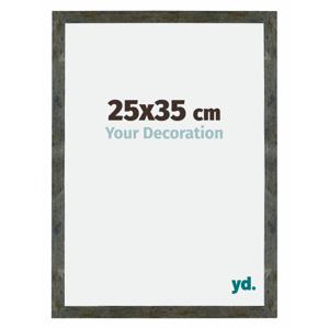 Fotolijst 25x35cm Blauw Goud Gemeleerd MDF Mura