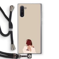 I drink wine: Samsung Galaxy Note 10 Transparant Hoesje met koord