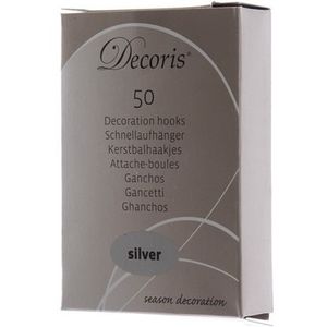 150x Kerstbalhaakjes zilver   -