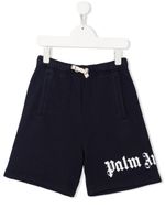 Palm Angels Kids short à logo imprimé - Bleu