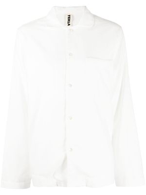 TEKLA haut de pyjama en coton biologique - Blanc