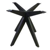 Stalen matrix zwart spinpoot 80 bij 80 cm en hoogte 72,5 cm (10 x 5 cm)