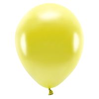 100x Milieuvriendelijke ballonnen geel 26 cm voor lucht of helium   -