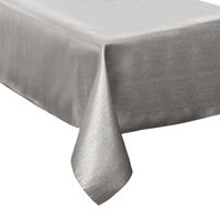 Tafelkleed/tafellaken zilver sparkling effect van polyester formaat 140 x 240 cm   -