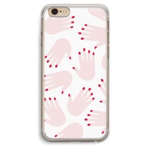 Hands pink: iPhone 6 Plus / 6S Plus Transparant Hoesje