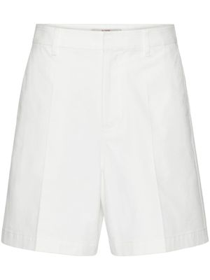 Valentino Garavani bermuda en toile à logo V - Blanc