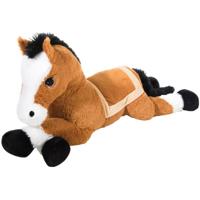 Heunec Pluche knuffel paard - boerderij dier - bruin - 100cm - knuffel