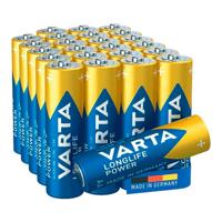 Batterijen Varta alkalina longlife power aa - lr06 1,5 V AA LR06 (24 Onderdelen) (24 Stuks)