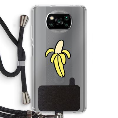 Banana: Xiaomi Poco X3 NFC Transparant Hoesje met koord
