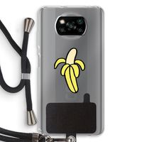 Banana: Xiaomi Poco X3 NFC Transparant Hoesje met koord Banana: Xiaomi Poco X3 NFC Transparant Hoesje met koord