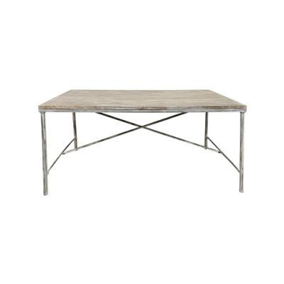 Eettafel Home ESPRIT Wit Ijzer Mangohout 160 X 90 X 80 cm