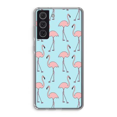 Anything Flamingoes: Samsung Galaxy S21 FE Transparant Hoesje