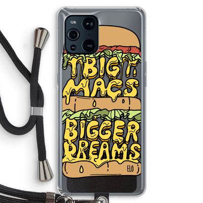 Big Macs Bigger Dreams: Oppo Find X3 Transparant Hoesje met koord