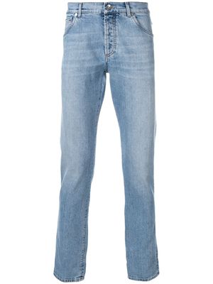 Brunello Cucinelli jean skinny à taille basse - Bleu