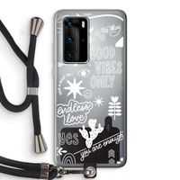 Good vibes: Huawei P40 Pro Transparant Hoesje met koord