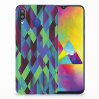 Samsung Galaxy M20 (Power) | TPU Hoesje | Abstract Green Blue