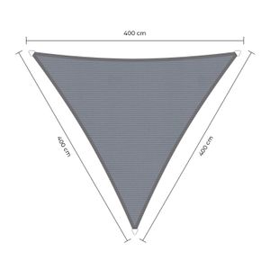 Sunfighter Waterproof driehoek grijs 4x4x4m.