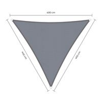 Sunfighter Waterproof driehoek grijs 4x4x4m. - thumbnail