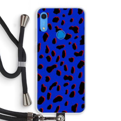 Blue Leopard: Huawei Y6s Transparant Hoesje met koord