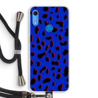 Blue Leopard: Huawei Y6s Transparant Hoesje met koord