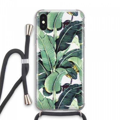 Bananenbladeren: iPhone XS Max Transparant Hoesje met koord