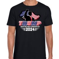 T-shirt Trump heren - Most reliable candidate - fout/grappig voor carnaval