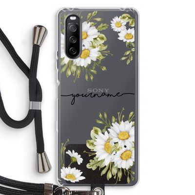 Daisies: Sony Sony Xperia 10 III Transparant Hoesje met koord