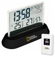 National geographic Weerstation transparant 14 cm zwart 2-delig - thumbnail