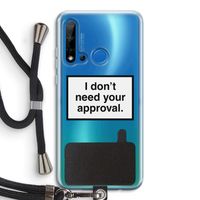 Don't need approval: Huawei P20 Lite (2019) Transparant Hoesje met koord